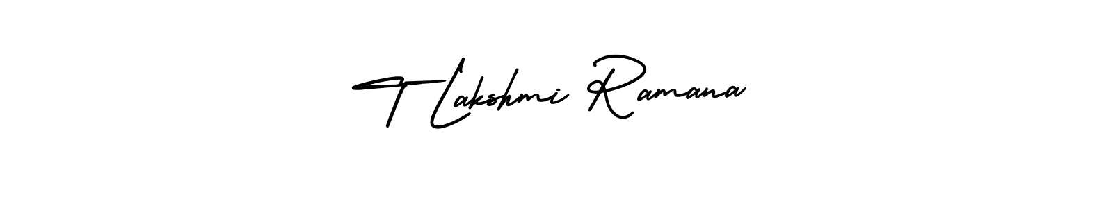 Make a short T Lakshmi Ramana signature style. Manage your documents anywhere anytime using AmerikaSignatureDemo-Regular. Create and add eSignatures, submit forms, share and send files easily. T Lakshmi Ramana signature style 3 images and pictures png