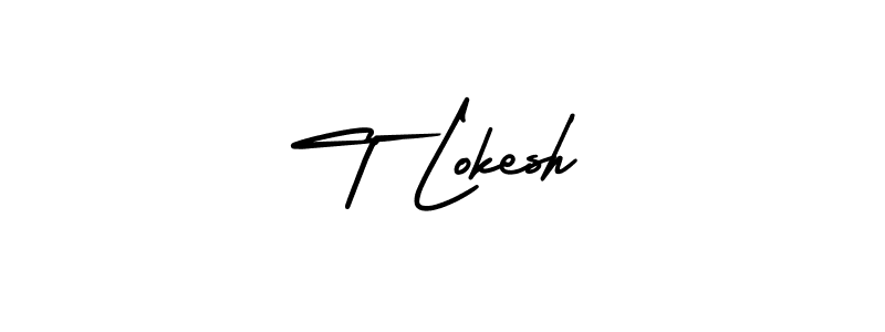 Also You can easily find your signature by using the search form. We will create T Lokesh name handwritten signature images for you free of cost using AmerikaSignatureDemo-Regular sign style. T Lokesh signature style 3 images and pictures png