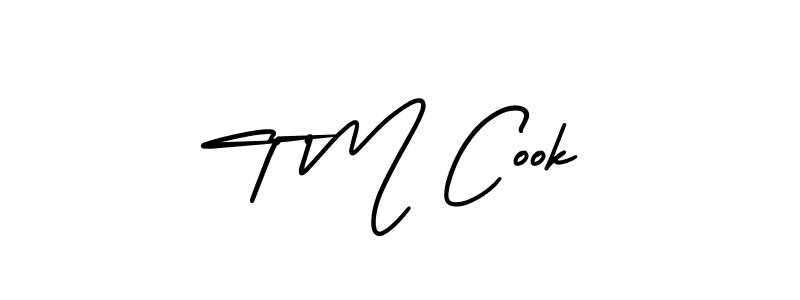 How to make T M Cook signature? AmerikaSignatureDemo-Regular is a professional autograph style. Create handwritten signature for T M Cook name. T M Cook signature style 3 images and pictures png