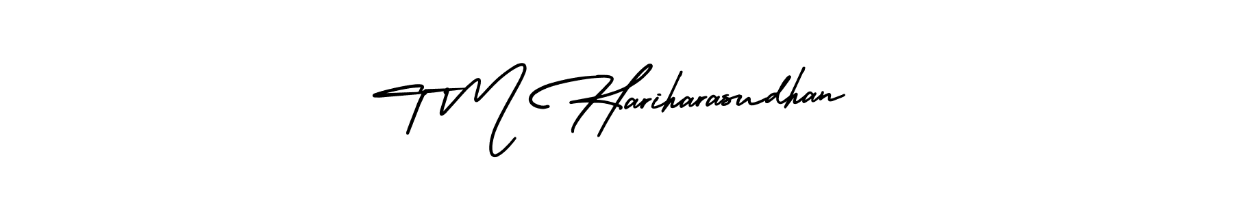 How to make T M Hariharasudhan signature? AmerikaSignatureDemo-Regular is a professional autograph style. Create handwritten signature for T M Hariharasudhan name. T M Hariharasudhan signature style 3 images and pictures png