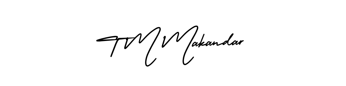 This is the best signature style for the T M Makandar name. Also you like these signature font (AmerikaSignatureDemo-Regular). Mix name signature. T M Makandar signature style 3 images and pictures png