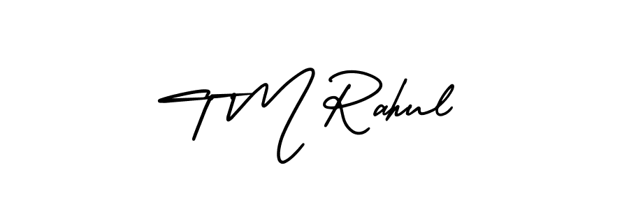 Design your own signature with our free online signature maker. With this signature software, you can create a handwritten (AmerikaSignatureDemo-Regular) signature for name T M Rahul. T M Rahul signature style 3 images and pictures png