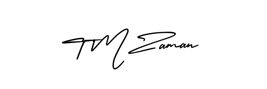 Design your own signature with our free online signature maker. With this signature software, you can create a handwritten (AmerikaSignatureDemo-Regular) signature for name T M Zaman. T M Zaman signature style 3 images and pictures png