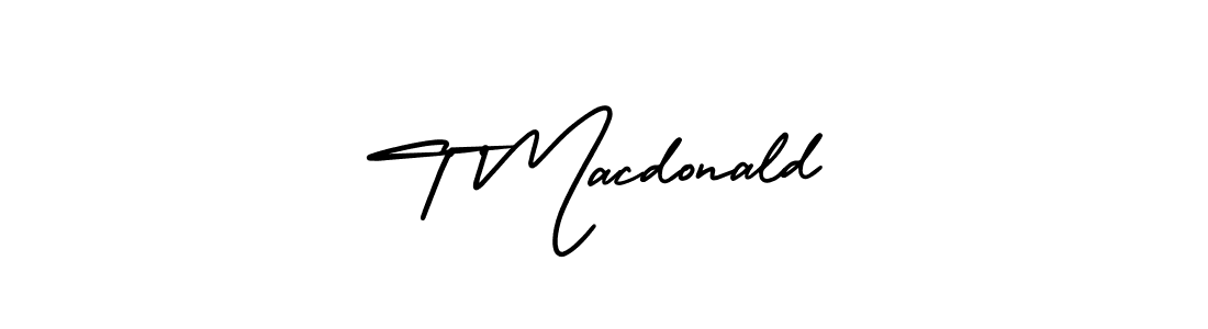 Make a beautiful signature design for name T Macdonald. With this signature (AmerikaSignatureDemo-Regular) style, you can create a handwritten signature for free. T Macdonald signature style 3 images and pictures png