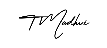 Also You can easily find your signature by using the search form. We will create T Madhvi name handwritten signature images for you free of cost using AmerikaSignatureDemo-Regular sign style. T Madhvi signature style 3 images and pictures png