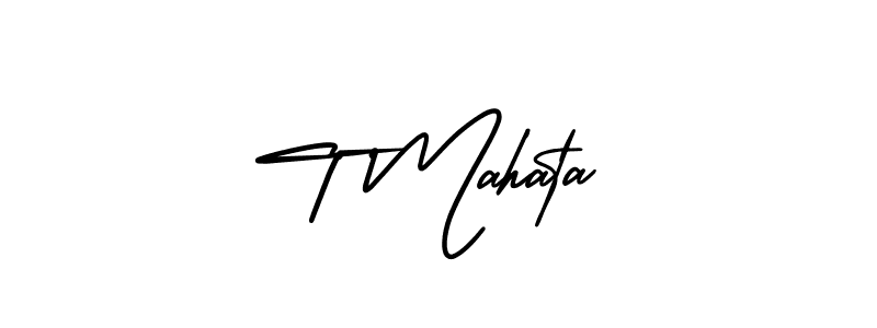 This is the best signature style for the T Mahata name. Also you like these signature font (AmerikaSignatureDemo-Regular). Mix name signature. T Mahata signature style 3 images and pictures png