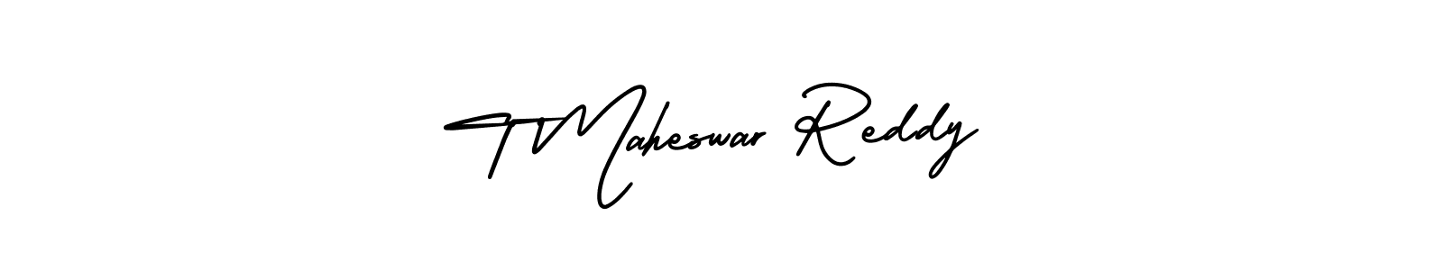 Also You can easily find your signature by using the search form. We will create T Maheswar Reddy name handwritten signature images for you free of cost using AmerikaSignatureDemo-Regular sign style. T Maheswar Reddy signature style 3 images and pictures png