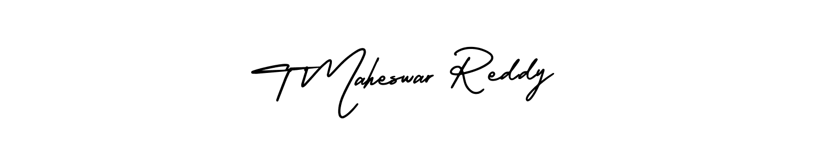 T Maheswar Reddy stylish signature style. Best Handwritten Sign (AmerikaSignatureDemo-Regular) for my name. Handwritten Signature Collection Ideas for my name T Maheswar Reddy. T Maheswar Reddy signature style 3 images and pictures png