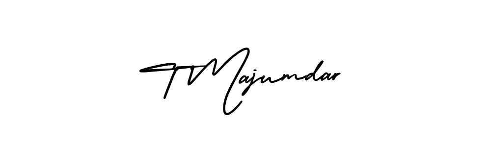 T Majumdar stylish signature style. Best Handwritten Sign (AmerikaSignatureDemo-Regular) for my name. Handwritten Signature Collection Ideas for my name T Majumdar. T Majumdar signature style 3 images and pictures png