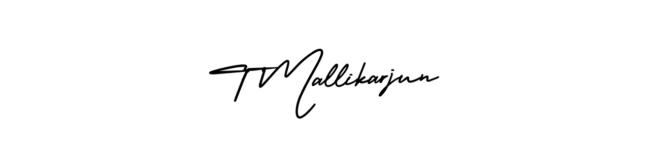 How to Draw T Mallikarjun signature style? AmerikaSignatureDemo-Regular is a latest design signature styles for name T Mallikarjun. T Mallikarjun signature style 3 images and pictures png