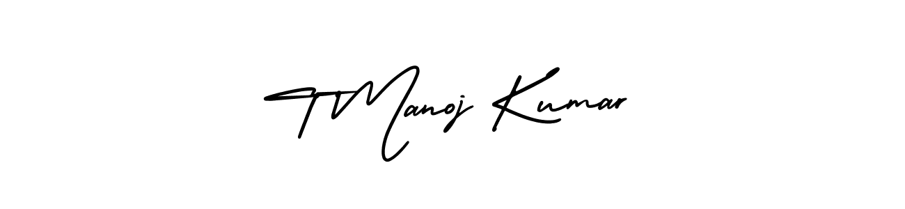 Similarly AmerikaSignatureDemo-Regular is the best handwritten signature design. Signature creator online .You can use it as an online autograph creator for name T Manoj Kumar. T Manoj Kumar signature style 3 images and pictures png