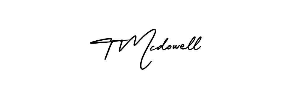 You should practise on your own different ways (AmerikaSignatureDemo-Regular) to write your name (T Mcdowell) in signature. don't let someone else do it for you. T Mcdowell signature style 3 images and pictures png