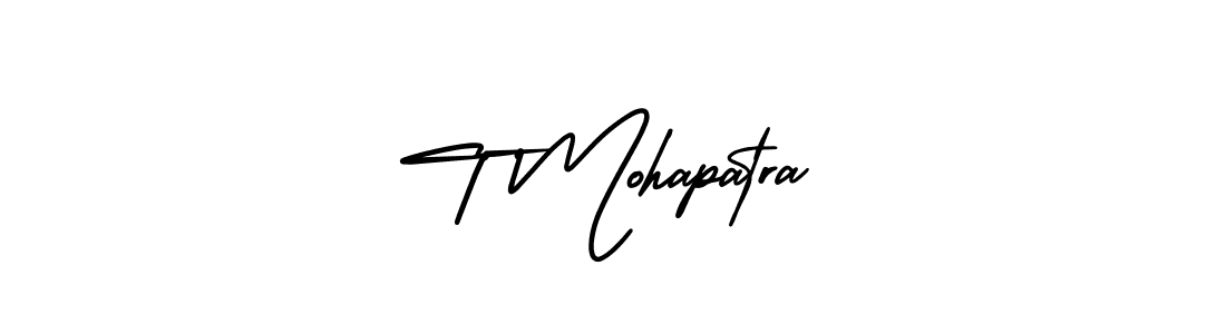 Design your own signature with our free online signature maker. With this signature software, you can create a handwritten (AmerikaSignatureDemo-Regular) signature for name T Mohapatra. T Mohapatra signature style 3 images and pictures png