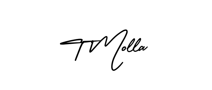 How to Draw T Molla signature style? AmerikaSignatureDemo-Regular is a latest design signature styles for name T Molla. T Molla signature style 3 images and pictures png