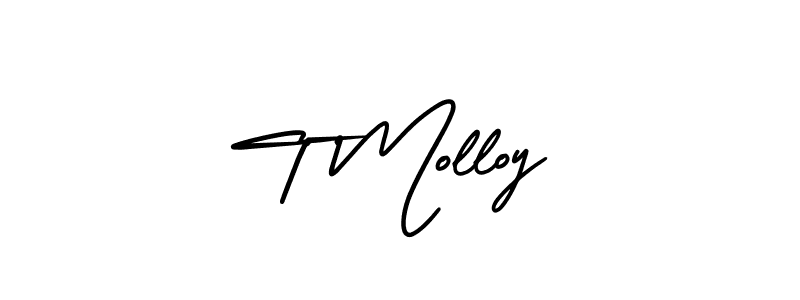 Create a beautiful signature design for name T Molloy. With this signature (AmerikaSignatureDemo-Regular) fonts, you can make a handwritten signature for free. T Molloy signature style 3 images and pictures png