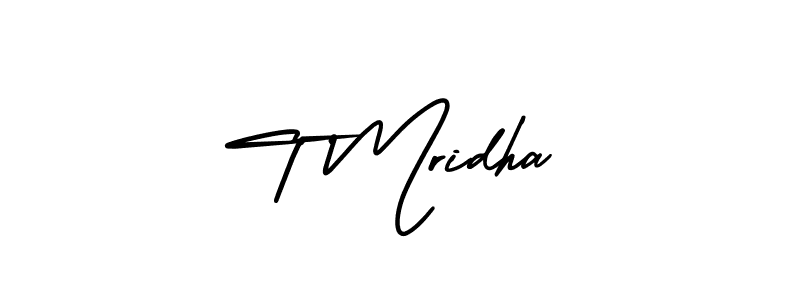 Design your own signature with our free online signature maker. With this signature software, you can create a handwritten (AmerikaSignatureDemo-Regular) signature for name T Mridha. T Mridha signature style 3 images and pictures png