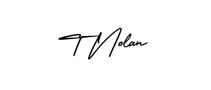 Best and Professional Signature Style for T Nolan. AmerikaSignatureDemo-Regular Best Signature Style Collection. T Nolan signature style 3 images and pictures png