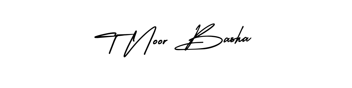 T Noor Basha stylish signature style. Best Handwritten Sign (AmerikaSignatureDemo-Regular) for my name. Handwritten Signature Collection Ideas for my name T Noor Basha. T Noor Basha signature style 3 images and pictures png