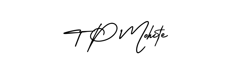 How to make T P Mohite signature? AmerikaSignatureDemo-Regular is a professional autograph style. Create handwritten signature for T P Mohite name. T P Mohite signature style 3 images and pictures png