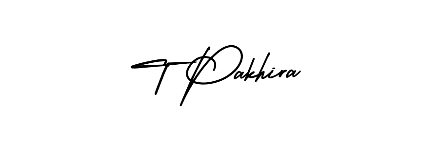 Use a signature maker to create a handwritten signature online. With this signature software, you can design (AmerikaSignatureDemo-Regular) your own signature for name T Pakhira. T Pakhira signature style 3 images and pictures png
