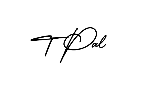 The best way (AmerikaSignatureDemo-Regular) to make a short signature is to pick only two or three words in your name. The name T Pal include a total of six letters. For converting this name. T Pal signature style 3 images and pictures png