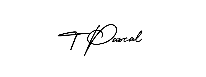 You should practise on your own different ways (AmerikaSignatureDemo-Regular) to write your name (T Pascal) in signature. don't let someone else do it for you. T Pascal signature style 3 images and pictures png