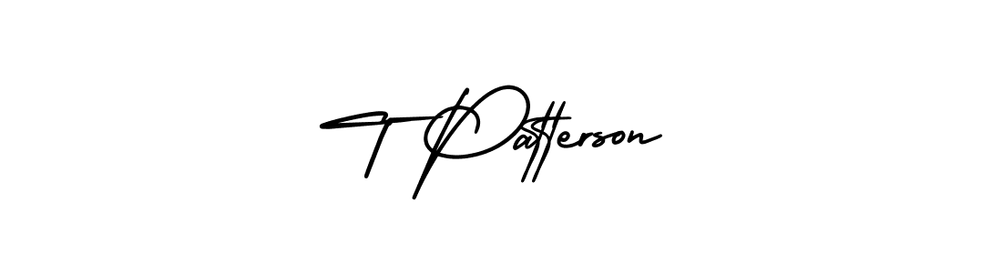 T Patterson stylish signature style. Best Handwritten Sign (AmerikaSignatureDemo-Regular) for my name. Handwritten Signature Collection Ideas for my name T Patterson. T Patterson signature style 3 images and pictures png