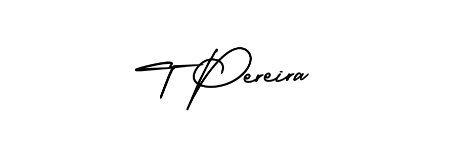 AmerikaSignatureDemo-Regular is a professional signature style that is perfect for those who want to add a touch of class to their signature. It is also a great choice for those who want to make their signature more unique. Get T Pereira name to fancy signature for free. T Pereira signature style 3 images and pictures png