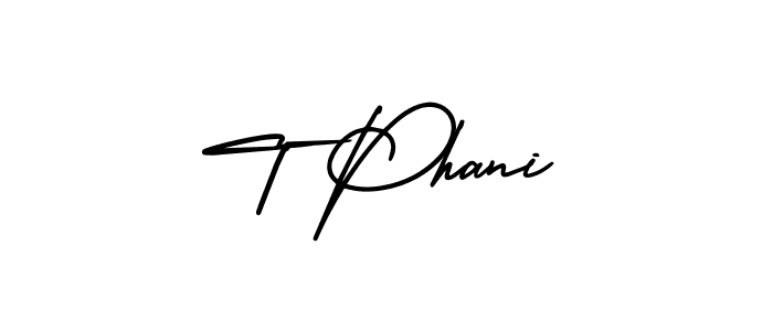 Also You can easily find your signature by using the search form. We will create T Phani name handwritten signature images for you free of cost using AmerikaSignatureDemo-Regular sign style. T Phani signature style 3 images and pictures png