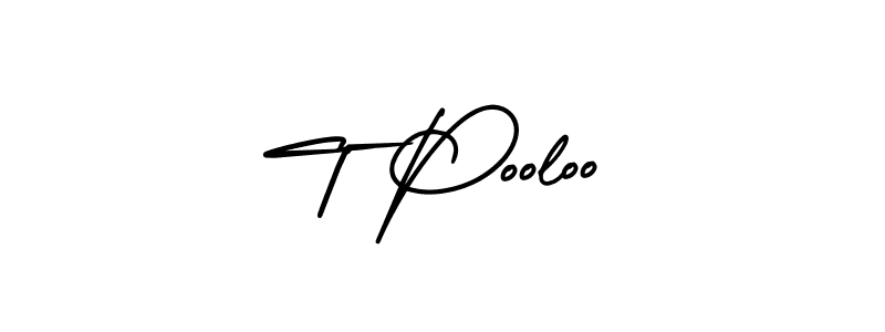 Make a beautiful signature design for name T Pooloo. With this signature (AmerikaSignatureDemo-Regular) style, you can create a handwritten signature for free. T Pooloo signature style 3 images and pictures png