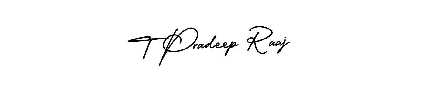 How to make T Pradeep Raaj signature? AmerikaSignatureDemo-Regular is a professional autograph style. Create handwritten signature for T Pradeep Raaj name. T Pradeep Raaj signature style 3 images and pictures png