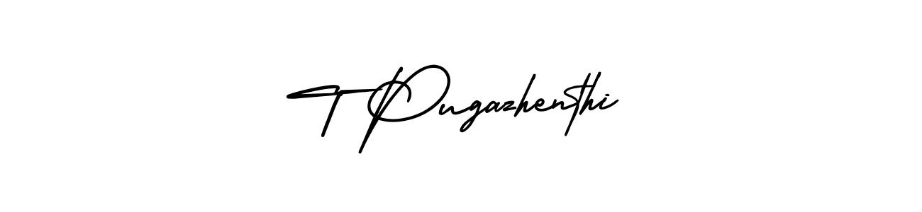 How to make T Pugazhenthi signature? AmerikaSignatureDemo-Regular is a professional autograph style. Create handwritten signature for T Pugazhenthi name. T Pugazhenthi signature style 3 images and pictures png