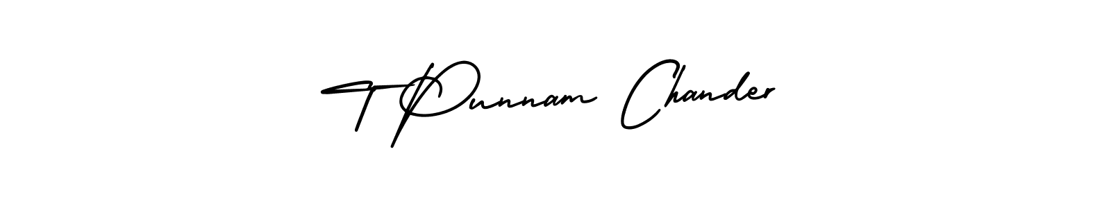 It looks lik you need a new signature style for name T Punnam Chander. Design unique handwritten (AmerikaSignatureDemo-Regular) signature with our free signature maker in just a few clicks. T Punnam Chander signature style 3 images and pictures png