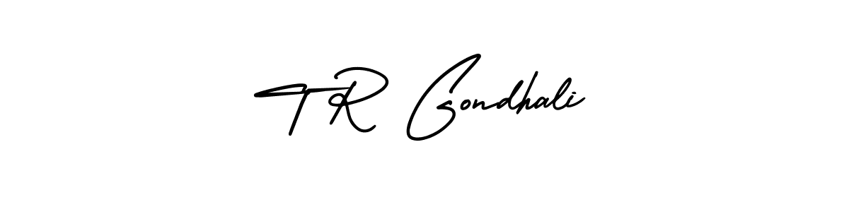 Also You can easily find your signature by using the search form. We will create T R Gondhali name handwritten signature images for you free of cost using AmerikaSignatureDemo-Regular sign style. T R Gondhali signature style 3 images and pictures png