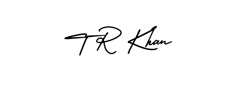 How to make T R Khan signature? AmerikaSignatureDemo-Regular is a professional autograph style. Create handwritten signature for T R Khan name. T R Khan signature style 3 images and pictures png