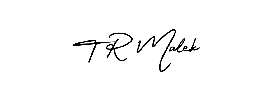 It looks lik you need a new signature style for name T R Malek. Design unique handwritten (AmerikaSignatureDemo-Regular) signature with our free signature maker in just a few clicks. T R Malek signature style 3 images and pictures png