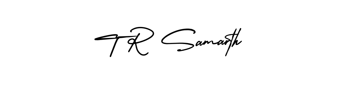 How to make T R Samarth signature? AmerikaSignatureDemo-Regular is a professional autograph style. Create handwritten signature for T R Samarth name. T R Samarth signature style 3 images and pictures png