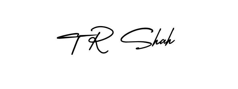 Create a beautiful signature design for name T R Shah. With this signature (AmerikaSignatureDemo-Regular) fonts, you can make a handwritten signature for free. T R Shah signature style 3 images and pictures png