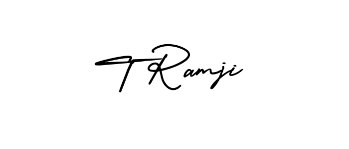 You can use this online signature creator to create a handwritten signature for the name T Ramji. This is the best online autograph maker. T Ramji signature style 3 images and pictures png