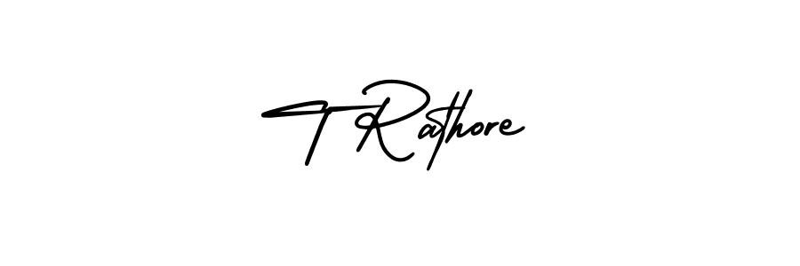 Also we have T Rathore name is the best signature style. Create professional handwritten signature collection using AmerikaSignatureDemo-Regular autograph style. T Rathore signature style 3 images and pictures png