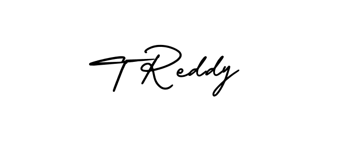 Use a signature maker to create a handwritten signature online. With this signature software, you can design (AmerikaSignatureDemo-Regular) your own signature for name T Reddy. T Reddy signature style 3 images and pictures png