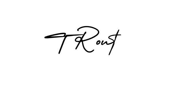 Best and Professional Signature Style for T Rout. AmerikaSignatureDemo-Regular Best Signature Style Collection. T Rout signature style 3 images and pictures png