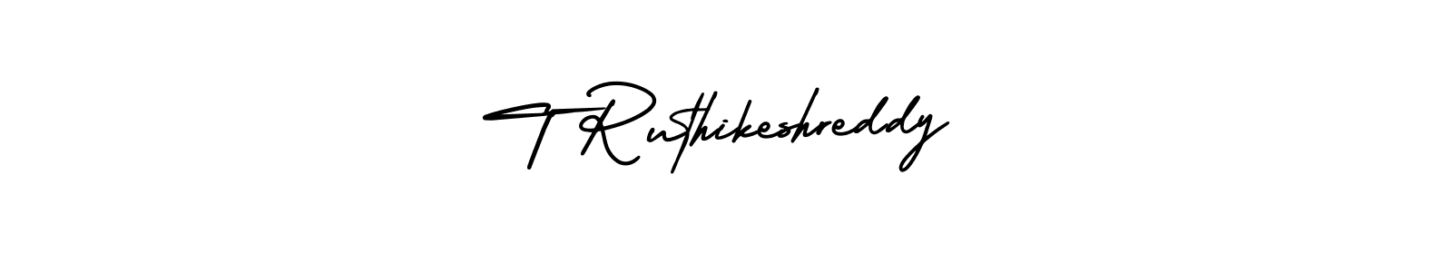 Also we have T Ruthikeshreddy name is the best signature style. Create professional handwritten signature collection using AmerikaSignatureDemo-Regular autograph style. T Ruthikeshreddy signature style 3 images and pictures png