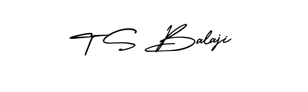 AmerikaSignatureDemo-Regular is a professional signature style that is perfect for those who want to add a touch of class to their signature. It is also a great choice for those who want to make their signature more unique. Get T S Balaji name to fancy signature for free. T S Balaji signature style 3 images and pictures png