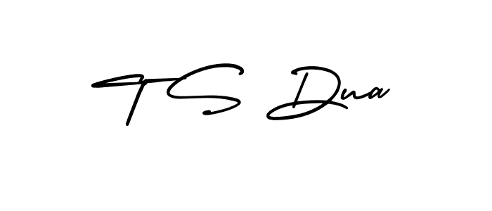 T S Dua stylish signature style. Best Handwritten Sign (AmerikaSignatureDemo-Regular) for my name. Handwritten Signature Collection Ideas for my name T S Dua. T S Dua signature style 3 images and pictures png
