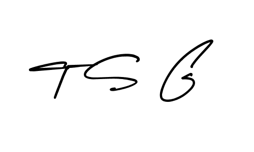 The best way (AmerikaSignatureDemo-Regular) to make a short signature is to pick only two or three words in your name. The name T S G include a total of six letters. For converting this name. T S G signature style 3 images and pictures png