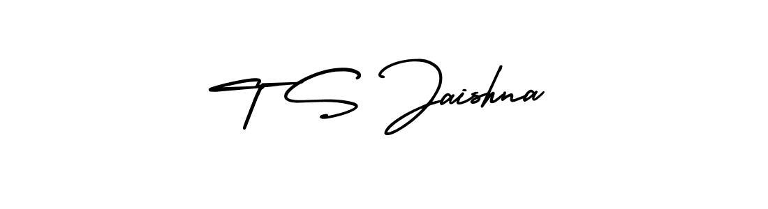 Create a beautiful signature design for name T S Jaishna. With this signature (AmerikaSignatureDemo-Regular) fonts, you can make a handwritten signature for free. T S Jaishna signature style 3 images and pictures png