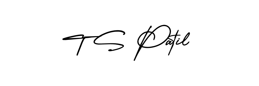 How to Draw T S Patil signature style? AmerikaSignatureDemo-Regular is a latest design signature styles for name T S Patil. T S Patil signature style 3 images and pictures png