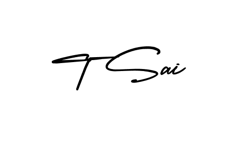 Use a signature maker to create a handwritten signature online. With this signature software, you can design (AmerikaSignatureDemo-Regular) your own signature for name T Sai. T Sai signature style 3 images and pictures png