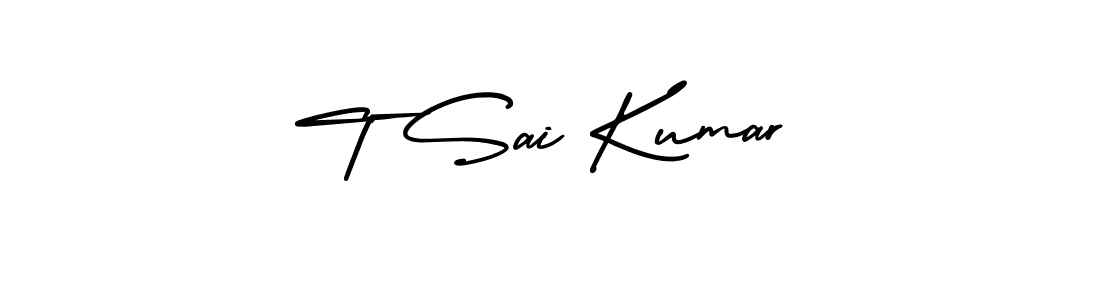 How to make T Sai Kumar signature? AmerikaSignatureDemo-Regular is a professional autograph style. Create handwritten signature for T Sai Kumar name. T Sai Kumar signature style 3 images and pictures png